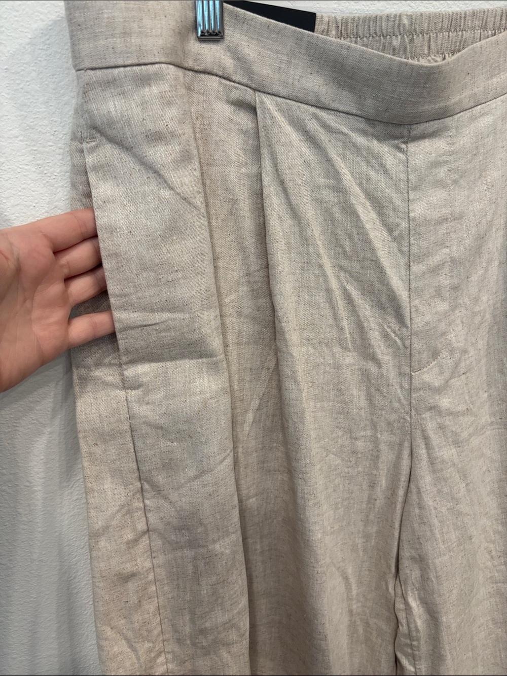 Banana Republic Linen Blend Beige Cropped Pants Women’s L - Picture 4 of 8